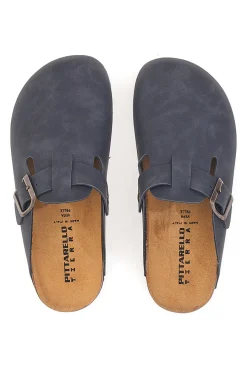 PITTARELLO TIERRA Ciabatte Chiuse Nere con Sottopiede in Pelle Made in Italy 335A013PR NERO Discount