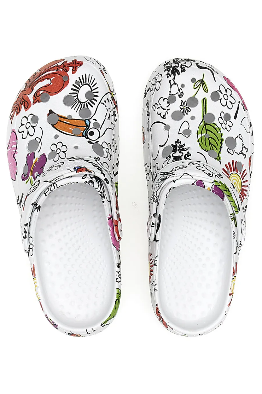 WOZ Ciabatte clog da donna multicolor con stampa floreale 6