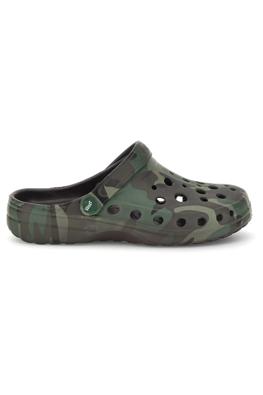 Uomo WOZ Ciabatte clog verdi camouflage 1