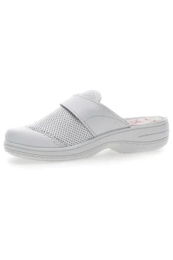 MRS CHEF Ciabatte Da Lavoro Vera Pelle Bianche 1568 BIANCO Outlet