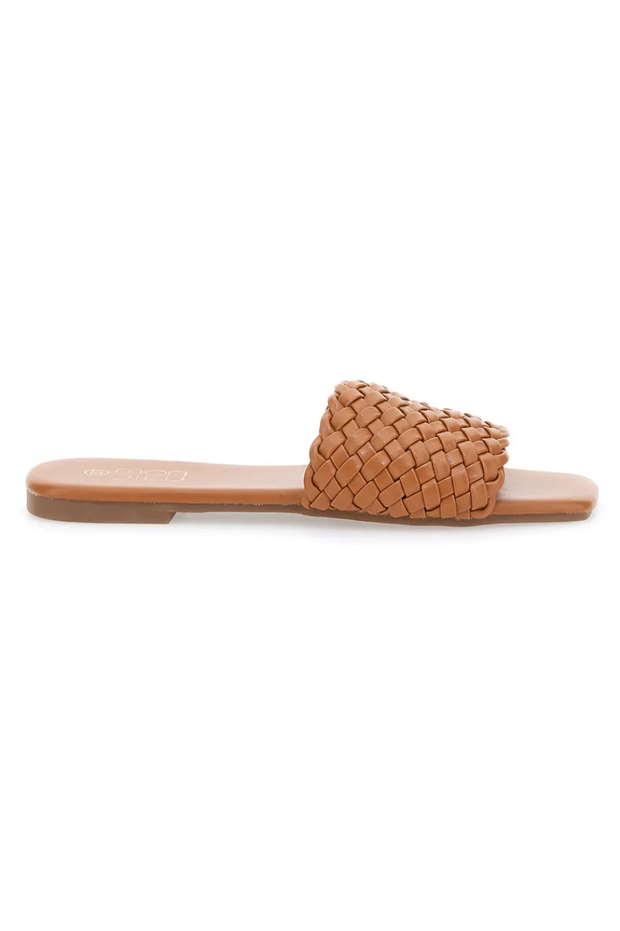 MON DIEU Ciabatte Flat Cognac Con Fascia Incrociata 5410 TAN Hot