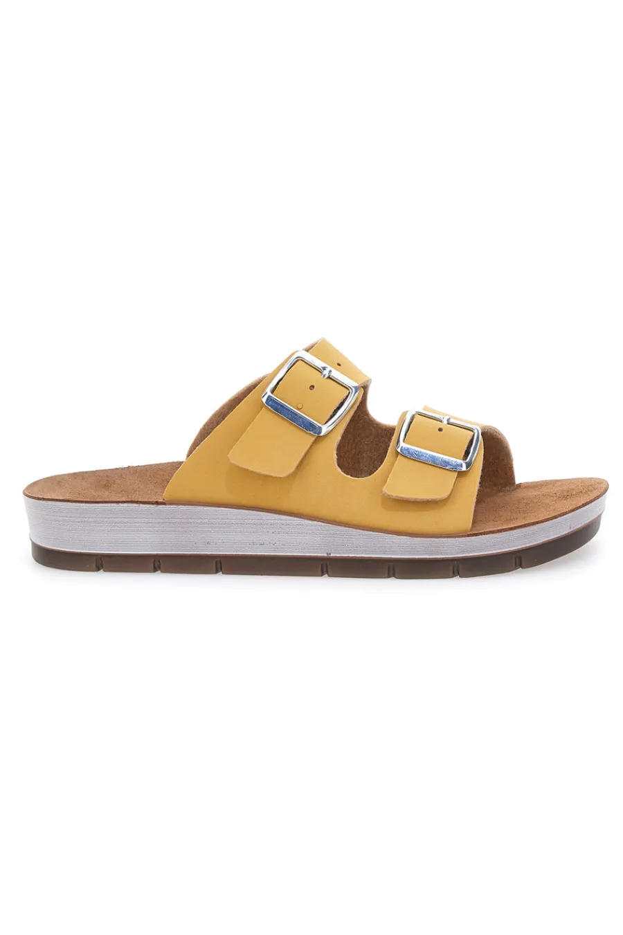 INBLU Ciabatte Gialle con Doppia Fibbia e Punta Aperta 42 CP New
