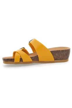 BIO UP Ciabatte Gialle Made In Italy Con Sottopiede In Vera Pelle 22710 GIALLO Best