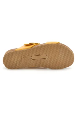 PITTARELLO ECO Ciabatte giallo sottopiede in pelle con zeppa 293A500SR