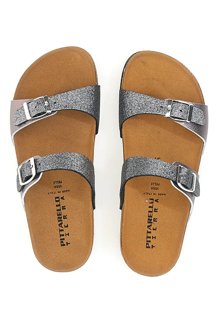 PITTARELLO TIERRA Ciabatte Grigie con Doppia Fibbia 335A006SR