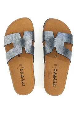 PITTARELLO TIERRA Ciabatte Grigio Effetto Metallizzato 3A801SR Outlet