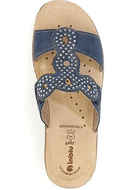 INBLU Ciabatte 2684 Navy con Strass BLUE New