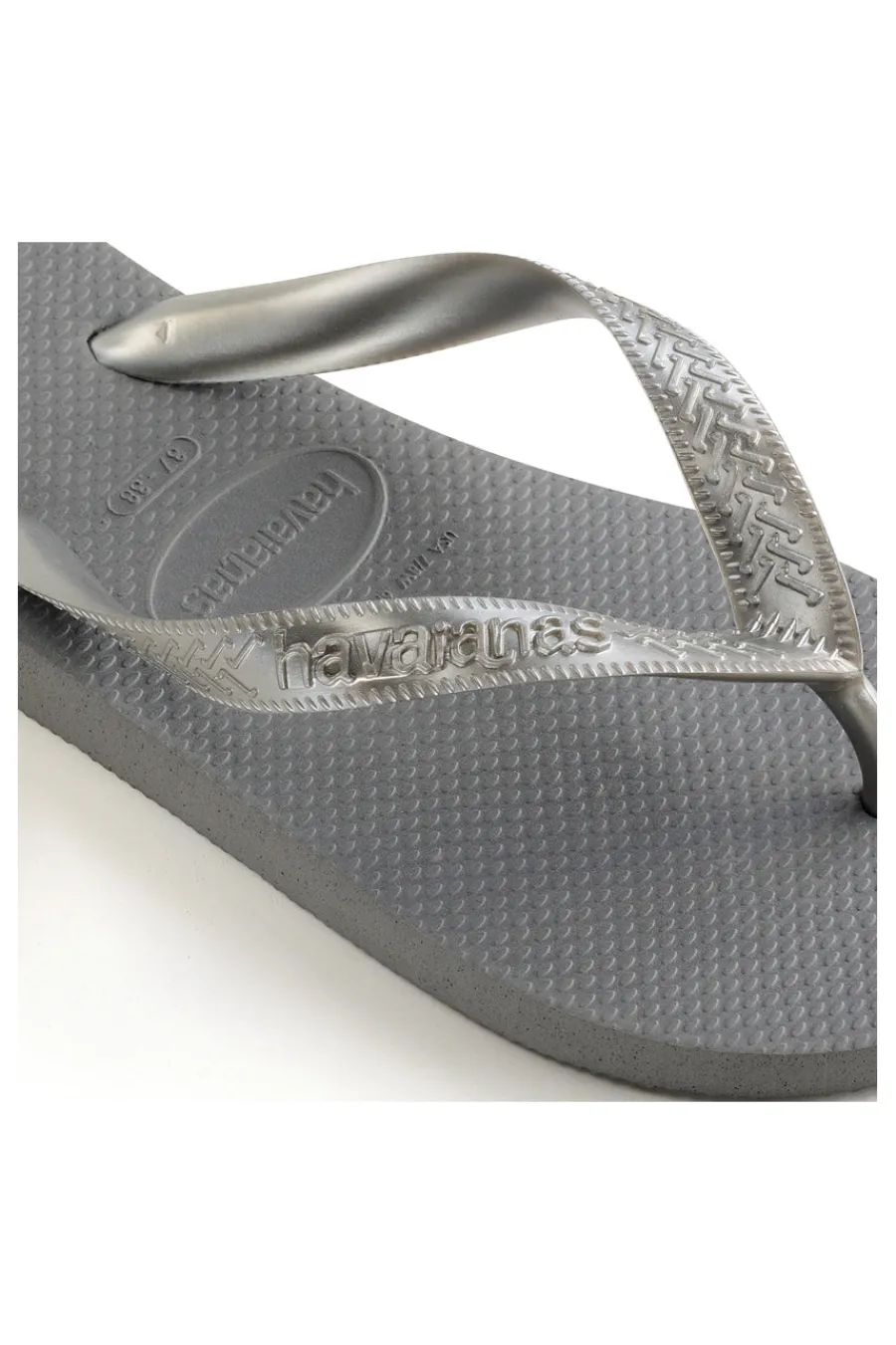 HAVAIANAS Ciabatte Infradito in Gomma Grigie Top Tiras FC GRIGIO Sale