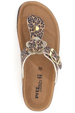 PITT KIDS Ciabatte Infradito Leopardate Made in Italy 45261LET