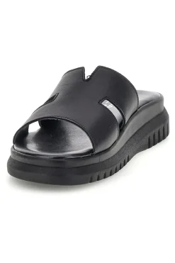 PITTARELLO Ciabatte in pelle nero a fasce 32811926 Hot