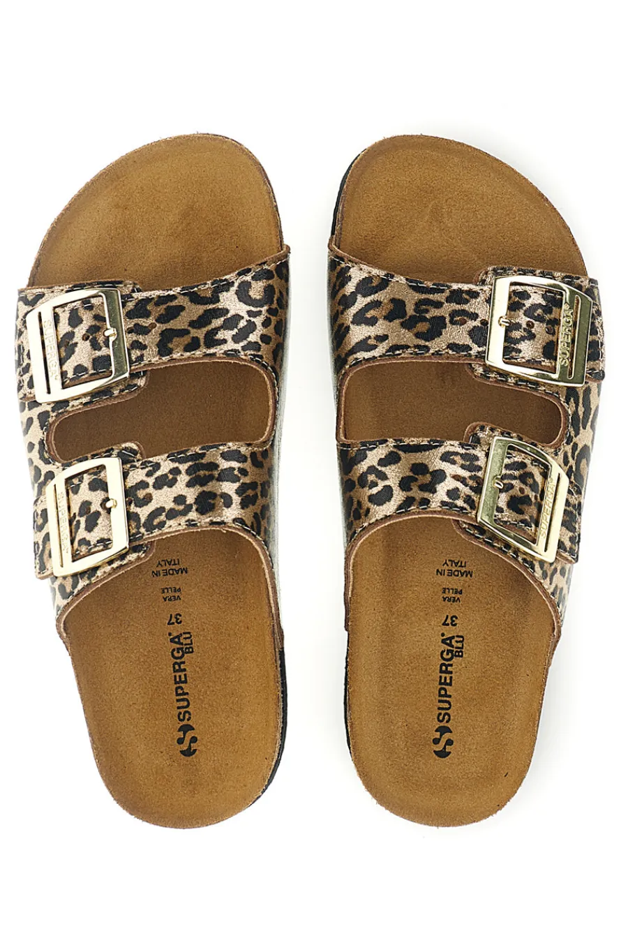 SUPERGA Ciabatte leopardate con doppia fibbia S31Y796 New