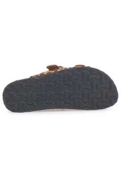 PITTARELLO SUN Ciabatte leopardate con doppia fibbia e plantare anatomico SR007