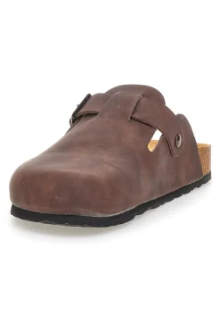 Uomo PITTARELLO TIERRA Ciabatte marrone con fibbia in vera pelle 335A013PR