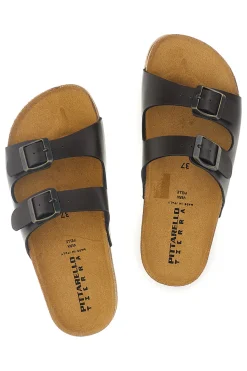 PITTARELLO TIERRA Ciabatte marrone sottopiede in vera pelle 335A206SR