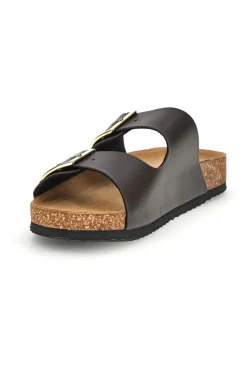 SUPERGA Ciabatte marroni con doppia fascia regolabile Made in Italy in vera pelle S31C731 TESTA DI MORO Clearance