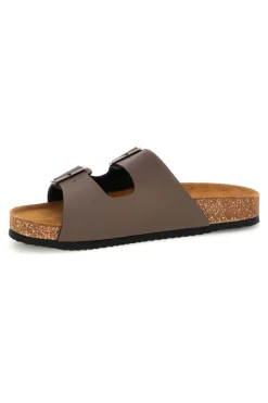 Uomo SUPERGA Ciabatte Marroni con Doppia Fibbia S31T618