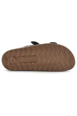 Uomo FLY FLOT Ciabatte marroni con doppia fibbia 907801714C