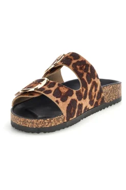 ME u0026 ME Ciabatte marroni e nere animalier con fibbie Me & Me 15614 Online