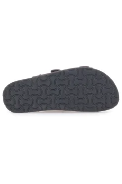 PITTARELLO SUN Ciabatte marroni in denim con borchie e doppia fibbia SR001 MARRONE Discount