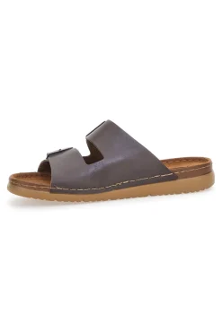 Uomo JERPOINT Ciabatte Marroni In Vera Pelle da Uomo 9303