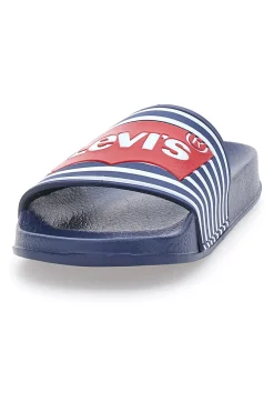 LEVI'S Ciabatte Navy con Logo Rosso in Silicone POOL