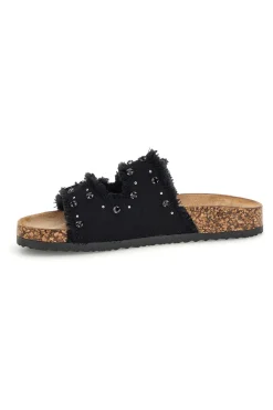 ME u0026 ME Ciabatte Nere con borchie e brillantini Me & me 12502 NERO Outlet