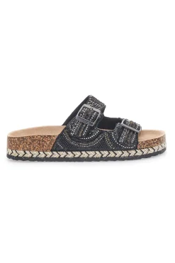 ME u0026 ME Ciabatte nere con doppia fascia decorata Me & Me 14605 Online