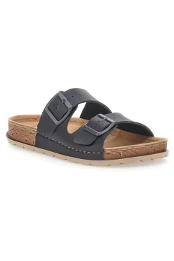 INBLU Ciabatte Nere con Doppia Fascia e Plantare Preformato 07 NB NERO Sale