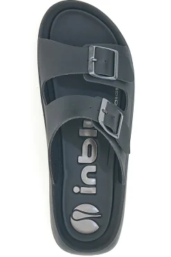 INBLU Ciabatte nere con doppia fibbia 12 AG NERO Clearance