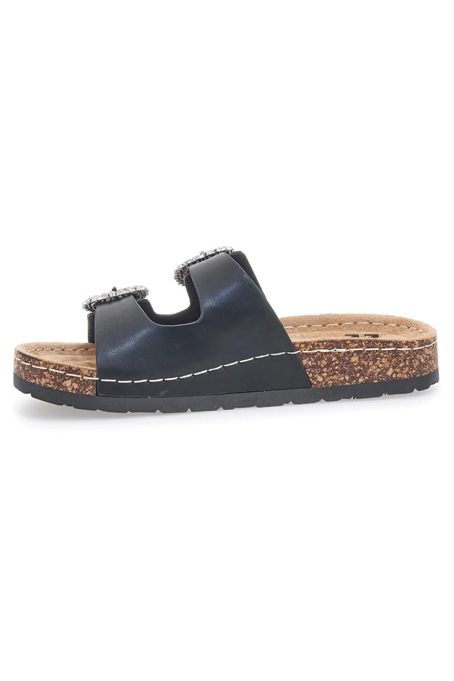 ME u0026 ME Ciabatte nere con doppia fibbia gioiello Me & Me H3Y861141 Discount