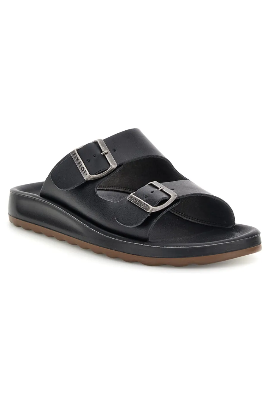Uomo FLY FLOT Ciabatte nere con doppia fibbia 90780171ZZ