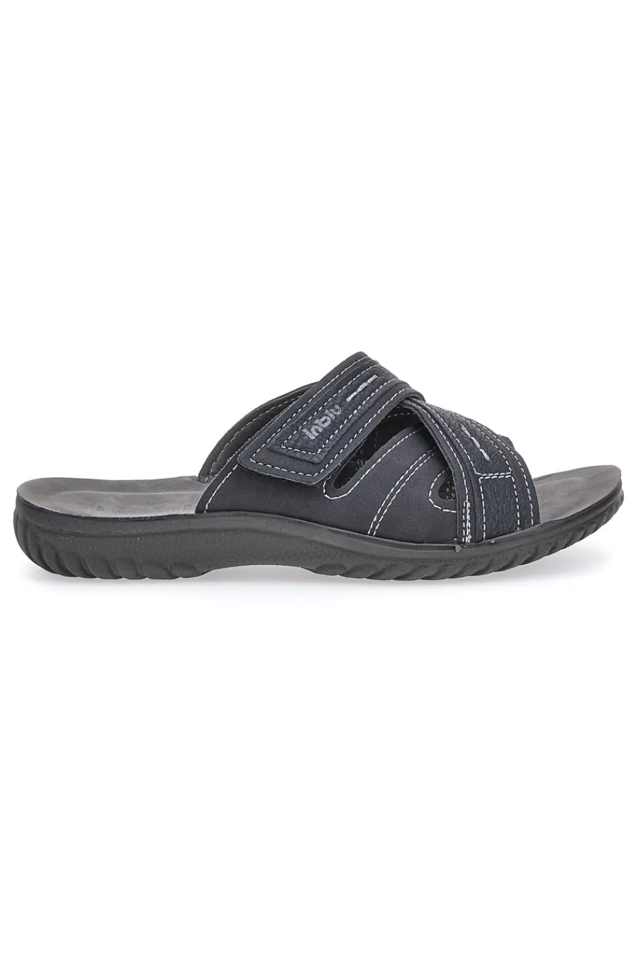 Uomo INBLU Ciabatte Nere Con Fasce Incrociate 99 FN