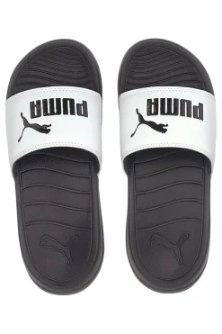 PUMA Ciabatte nere con fascia bianca Popcat 20 Jr
