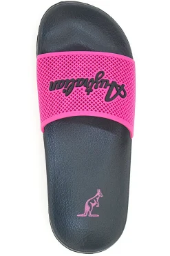 AUSTRALIAN Ciabatte nere con fascia fucsia e logo AU24W0 Hot
