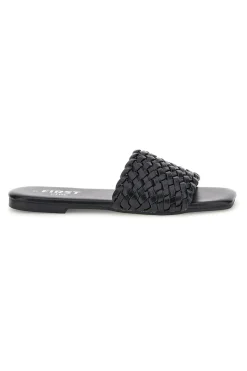 THE FIRST CHIC Ciabatte nere con fascia intrecciata PRE5410 NERO Online