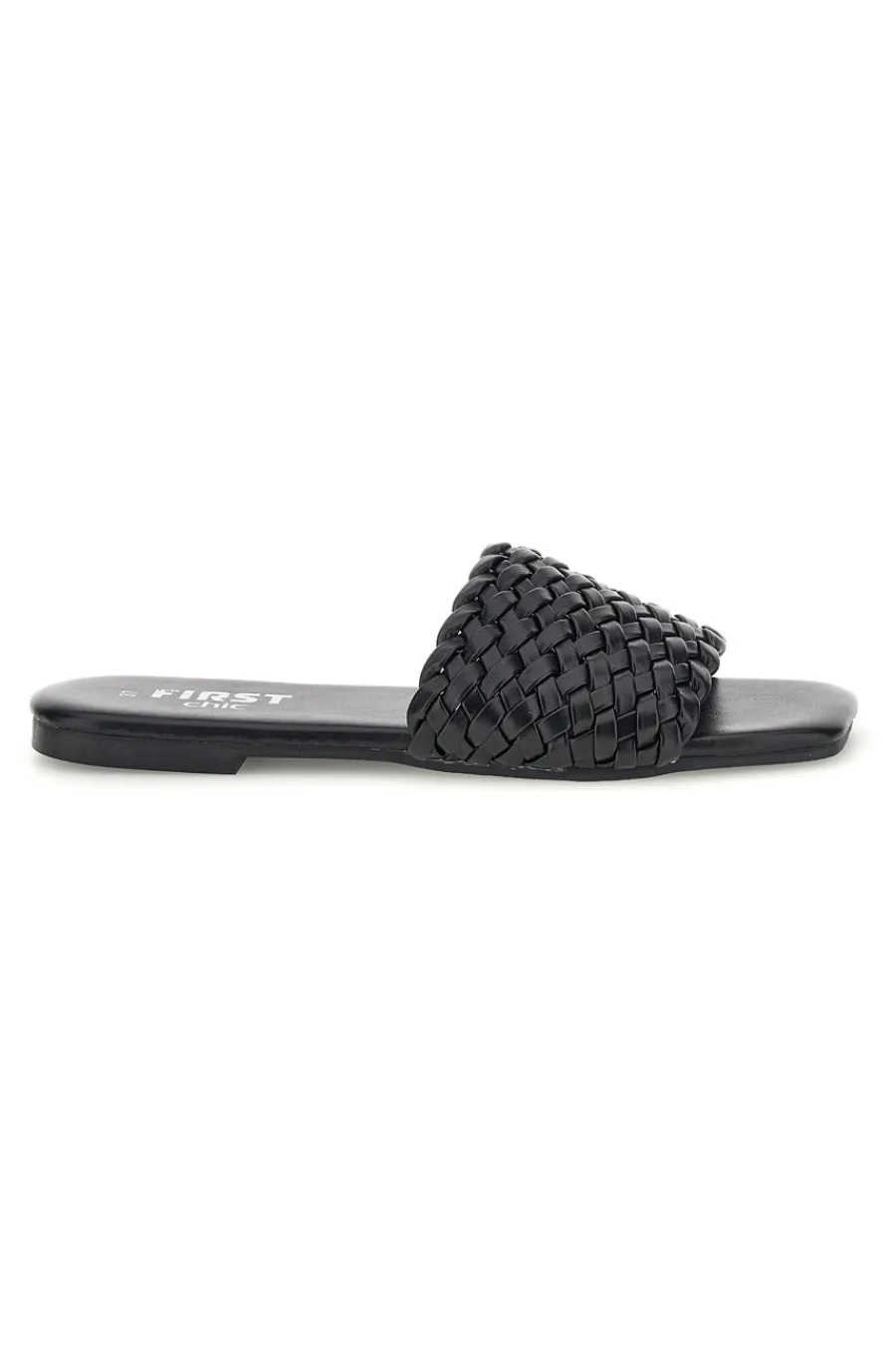 THE FIRST CHIC Ciabatte nere con fascia intrecciata PRE5410 NERO Online