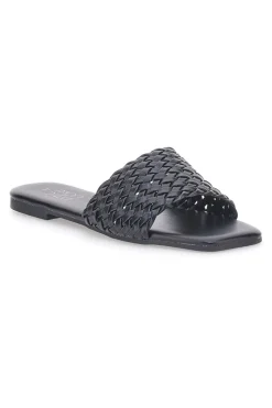 MON DIEU Ciabatte nere con fascia intrecciata PRE5410 NERO Discount