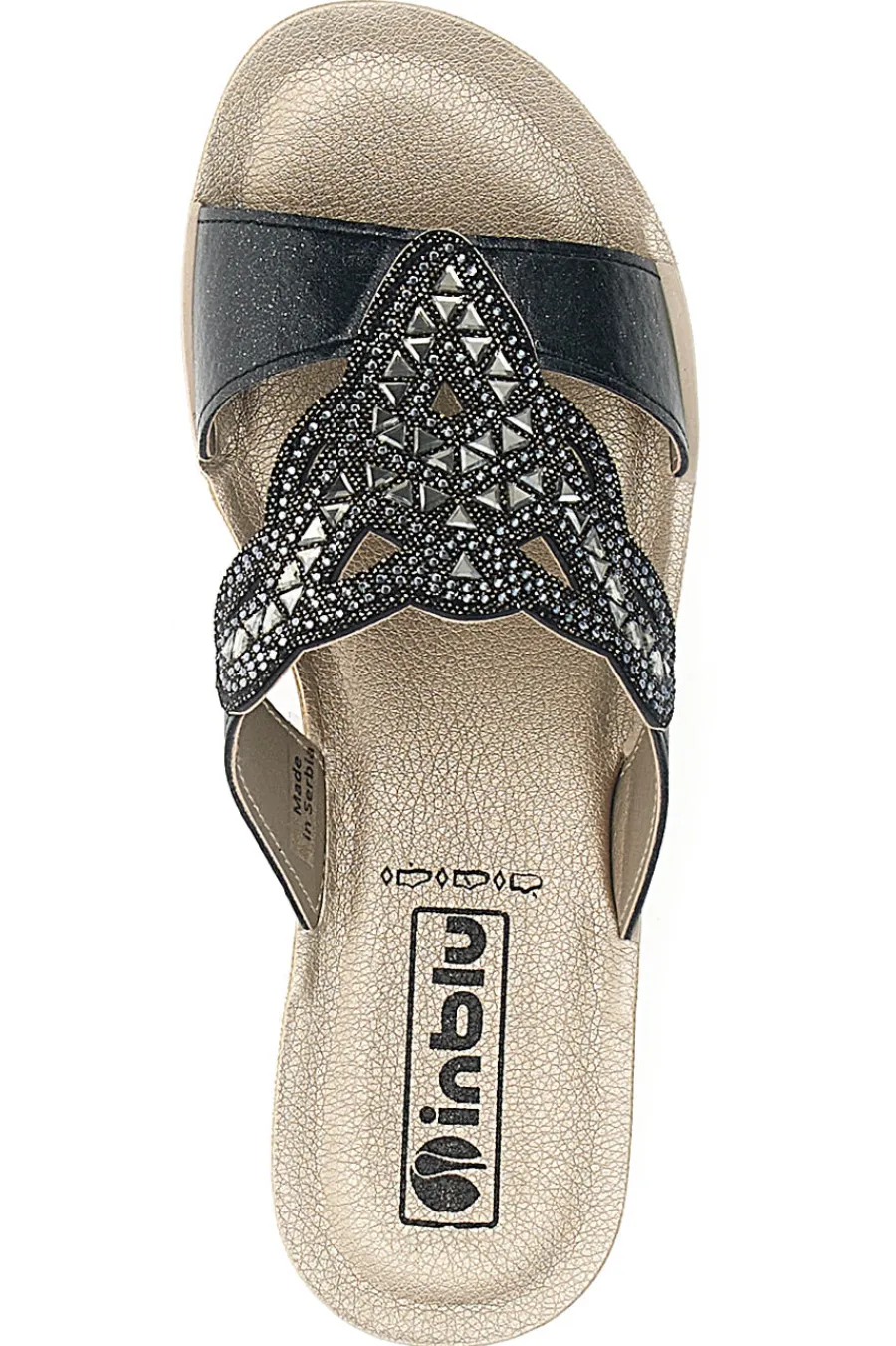 INBLU Ciabatte Nere Con Glitter Bv NERO Hot