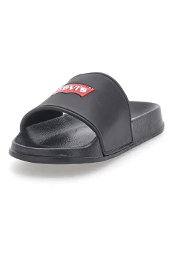 LEVI'S Ciabatte Nere Con Logo a Contrasto POOL