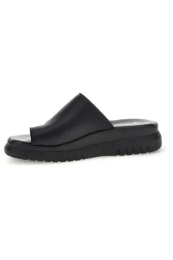 PITTARELLO Ciabatte nero con tomaia in vera pelle 324926 Sale