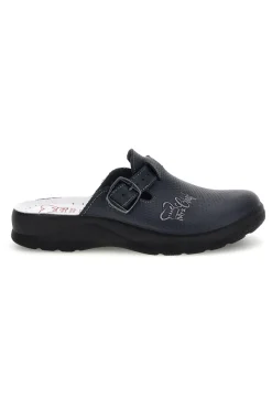 MRS CHEF Ciabatte professionali blu in vera pelle Made in Italy 8005 Best