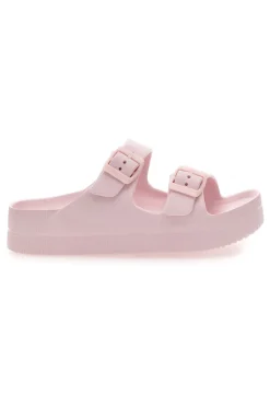 2T2L Ciabatte con doppia fibbia in gomma HM07 ROSA Sale