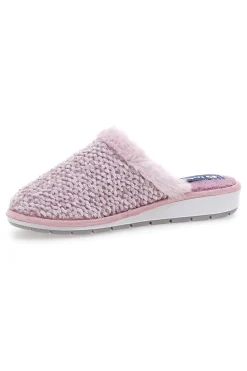 Donna INBLU Ciabatte rosa in tessuto peluche con cuore 110 LB