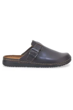 Uomo JERPOINT Ciabatte Sabot marroni in materiale sintetico con fibbia regolabile 9320