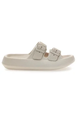 2T2L Ciabatte Slide Off White Con Fibbie 02 BIANCO Hot