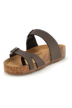 BIO UP Ciabatte con fibbie e plantare anatomico 203 TAUPE