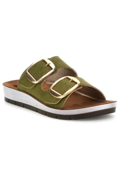 INBLU Ciabatte Verde Doppia Fibbia 61 CP TUNDRA Sale