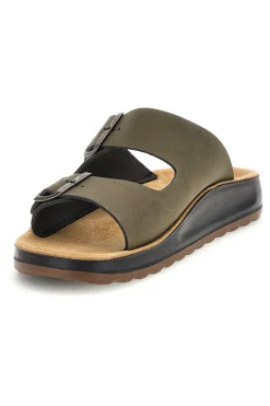 Uomo FLY FLOT Ciabatte oliva con doppia fibbia 907801714C