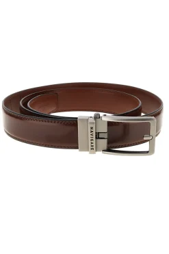 COTTON BELT Cintura marrone in pelle con fibbia in metallo Navigare A3876-35