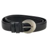FIRST LADY Cintura nero con fibbia tonda WIS 0149 F